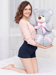 Truebear Мишка Oskar 85 см (серо-голубой)