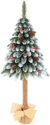 Новогодняя елка Erbis Изумрудная с шишками на пне + хомут 1.8 м