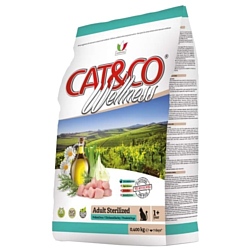 Adragna (10 кг) Cat&Co Wellness Adult Sterilized Chicken and Barley