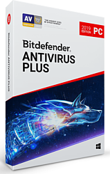 Bitdefender Antivirus Plus 2019 Home (3 ПК, 2 года, продление)