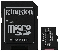 Kingston Canvas Select Plus microSDHC 16GB (с адаптером)