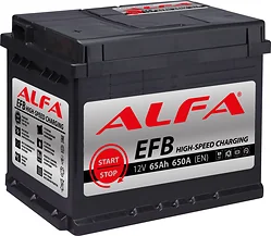 Автомобильный аккумулятор ALFA EFB 65 R (65Ah)