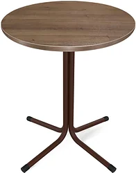 Кухонный стол Sheffilton SHT-TU7-1/70 МДФ (коричневый муар/черный/орех светлый)