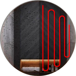 Зеркало eMZe Led Motion D80 LED.80.80.MOTION.AF.4K (c подсветкой антизапотевание)