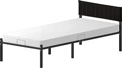 Кровать Домаклево Лофт Компакт 90x190 (черный/черный велюровый чехол)