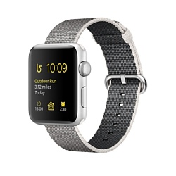 Apple Watch Series 2 42mm Silver with Pearl Woven Nylon (MNPK2)