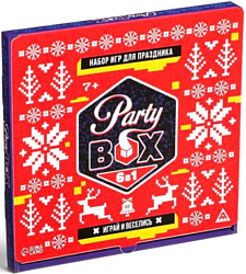 Карточная настольная игра Лас Играс Party box Играй и веселись 6 в 1 7092907