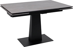 Кухонный стол Lepremo AV 2119 МДФ+керамика раздвижной 1200-1800x800 (серый матовый Larka Grey/черный)