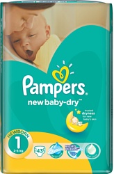 Pampers New Baby-Dry 1 Newborn (43 шт.)