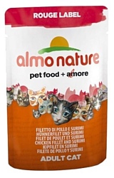 Almo Nature (0.055 кг) 1 шт. Rouge Label Adult Cat Chicken Fillet and Surimi
