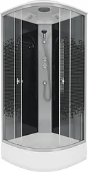 Душевая кабина Niagara NG-3504-14 90x90 (черный, мозаика стекло)