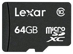 Lexar microSDXC Class 10 64GB + SD adapter