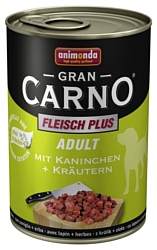 Animonda GranCarno Fleisch plus Adult для собак с кроликом и травами (0.4 кг) 1 шт.