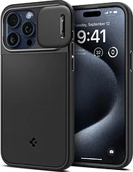 Чехол для телефона Spigen Optik Armor (MagFit) для iPhone 15 Pro Max ACS06599 (черный) Чехол для телефона Spigen Optik Armor (MagFit) для iPhone 15 Pro Max ACS06599 (черный)