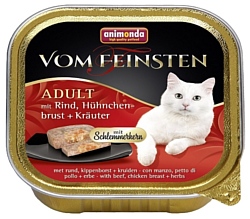 Animonda Vom Feinsten Adult Меню для привередливых кошек с говядиной, куриной грудкой и травами (0.1 кг) 1 шт.