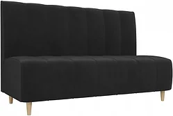 Прямой диван Лига диванов Ральф 241 104139 (велюр, черный)