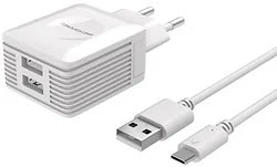 Зарядное устройство Atomic U500 microUSB (белый)