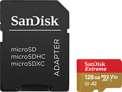 SanDisk Extreme microSDXC SDSQXAA-128G-AN6MA 128GB (с адаптером)