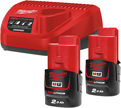 Milwaukee M12 M12NRG-202 4933459209 (2 x 12В/2 Ач + 12В)