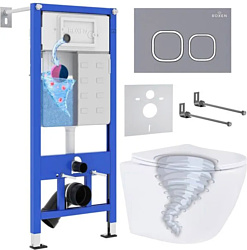 Унитаз Roxen Antares Tornado в комплекте с инсталляцией StounFix Dual Fresh 6 в 1 968389 (кнопка: серый бетон) Унитаз Roxen Antares Tornado в комплекте с инсталляцией StounFix Dual Fresh 6 в 1 968389 (кнопка: серый бетон)