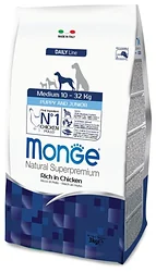 Monge (3 кг) Dog Medium Puppy&Junior – Курица с рисом. Для щенков и юниоров средних пород