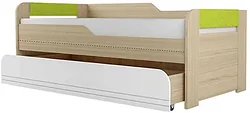 Кровать Аквилон Стиль 900.1 190x90/180x80 (белый/лайм/туя светлая) Кровать Аквилон Стиль 900.1 190x90/180x80 (белый/лайм/туя светлая)