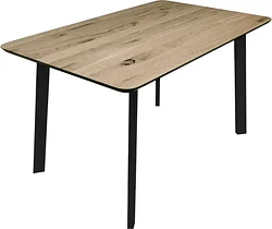 Кухонный стол ОКА Майон 120x80x74 (дуб галифакс/черный)