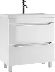 Тумба под умывальник Айсберг Bazis 80 Ева В2 DA5908T с двумя ящиками