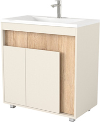 Тумба под умывальник Дабер 015 Тобага/Эридан 80 Т15.8Т.0.18 (бежевый/дуб бардолино)