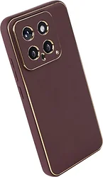 Чехол для телефона Bingo Gold Line для Xiaomi 14 (бордовый)