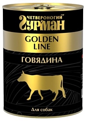 Четвероногий Гурман (0.34 кг) 12 шт. Golden line Говядина натуральная в желе