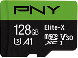 PNY Elite-X Class 10 U3 V30 microSD P-SDU128U3WX-GE 128GB