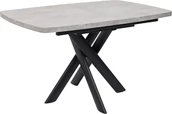 Кухонный стол Мамадома Leonel-130 раздвижной 130-165х85 (серый сланец/черный)