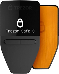 Аппаратный криптокошелек Trezor Safe 3 Bitcoin-only (оранжевый)