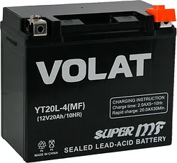 Аккумулятор для мотоцикла VOLAT YT20L-4(MF) R+ (20Ah)
