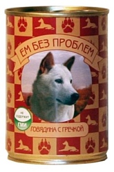 Ем Без Проблем Консервы для собак Говядина с гречкой (0.41 кг) 20 шт.