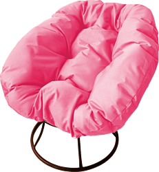 M-Group Пончик 12310208 без ротанга (коричневый/розовая подушка)
