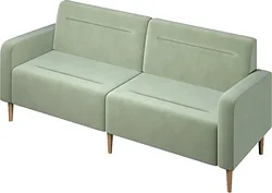 Прямой диван Mio Tesoro Фоксет 202см (велюр/оливковый №30)