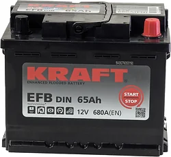 Автомобильный аккумулятор KRAFT EFB R+ (65Ah)