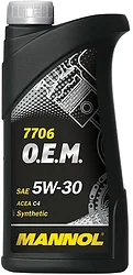 Моторное масло Mannol 7706 O.E.M. 5W-30 1л (MN7706-1)