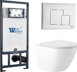 Унитаз Saniteco KW-9003W + Marberg 507 SE GL-WT + Marberg 507 Унитаз Saniteco KW-9003W + Marberg 507 SE GL-WT + Marberg 507