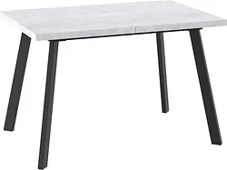 Кухонный стол Мамадома Borg-140 раздвижной 140-180х85 (серый сланец/черный) Кухонный стол Мамадома Borg-140 раздвижной 140-180х85 (серый сланец/черный)