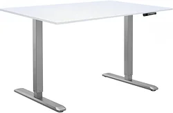 Стол для работы стоя ErgoSmart Manual DESKFIT DF100 1380х800х18 мм (Ясень Тронхейм/серый)
