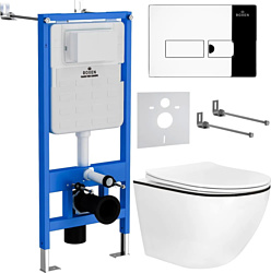 Унитаз Roxen Antares Black в комплекте с инсталляцией StounFix Slim 6 в 1 964772 (кнопка: хром глянец) Унитаз Roxen Antares Black в комплекте с инсталляцией StounFix Slim 6 в 1 964772 (кнопка: хром глянец)