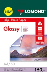 Фотобумага Lomond двухсторонняя глянцевая А4 150 г/м2 50 л 0102093