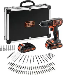 Дрель-шуруповерт Black&Decker BDCDC18BAFC (с 2-мя АКБ, кейс)