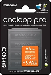 Panasonic Eneloop Pro AA BK-3HCDE/4CP+case (4 шт)