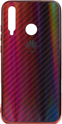 EXPERTS Aurora Glass для Honor 10i с LOGO (красно-синий)