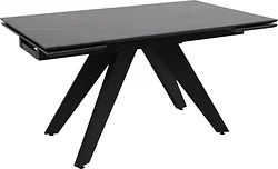 Кухонный стол Lepremo AV 2122 МДФ+керамика раздвижной 1400-2000x850 (черный матовый Shakespeare/черный)