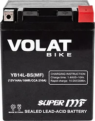Аккумулятор для мотоцикла VOLAT YB14L(MF) R+ (14Ah)